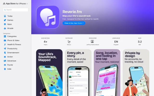 An offline location based music journal app app