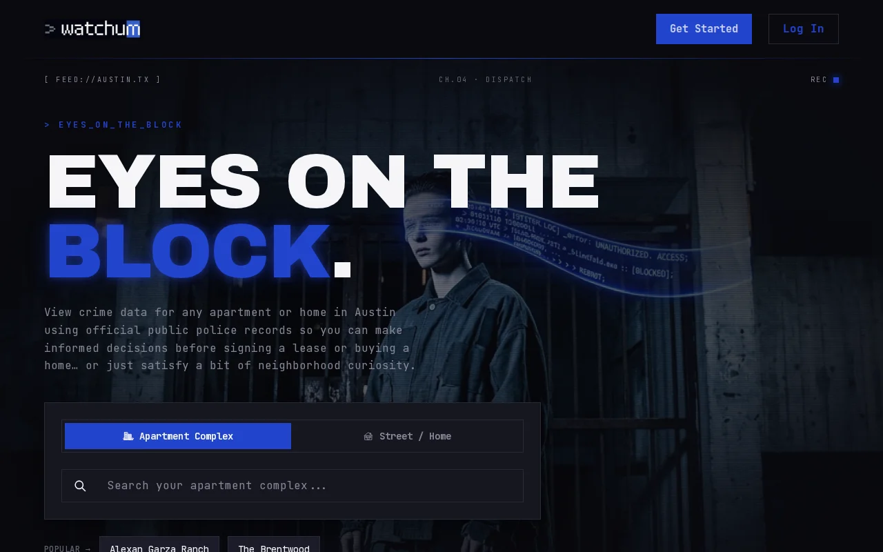 WatchUm – Crime data for any Austin apartment or street address