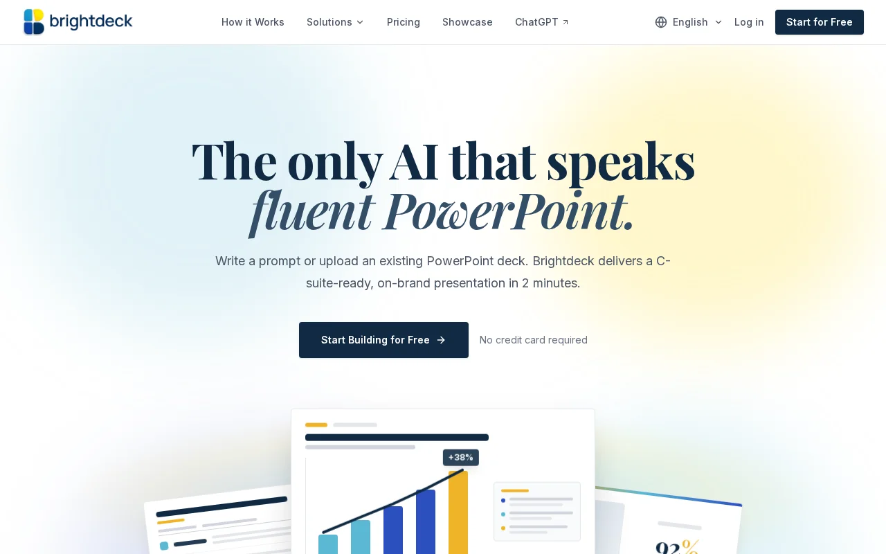 Brightdeck – an OOXML-compatible AI presentation maker