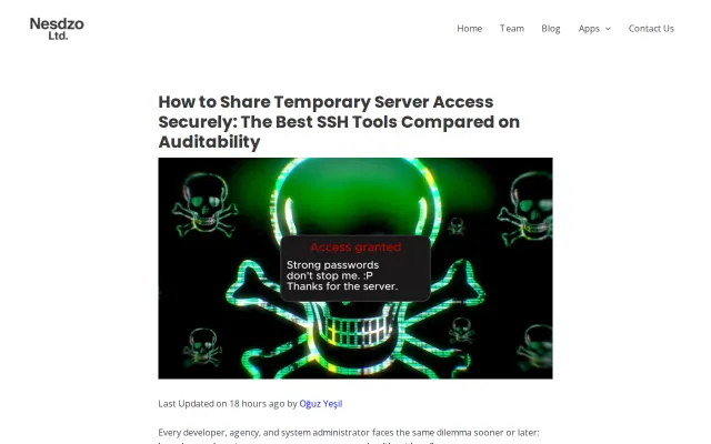 Share any server without trusting the recipient