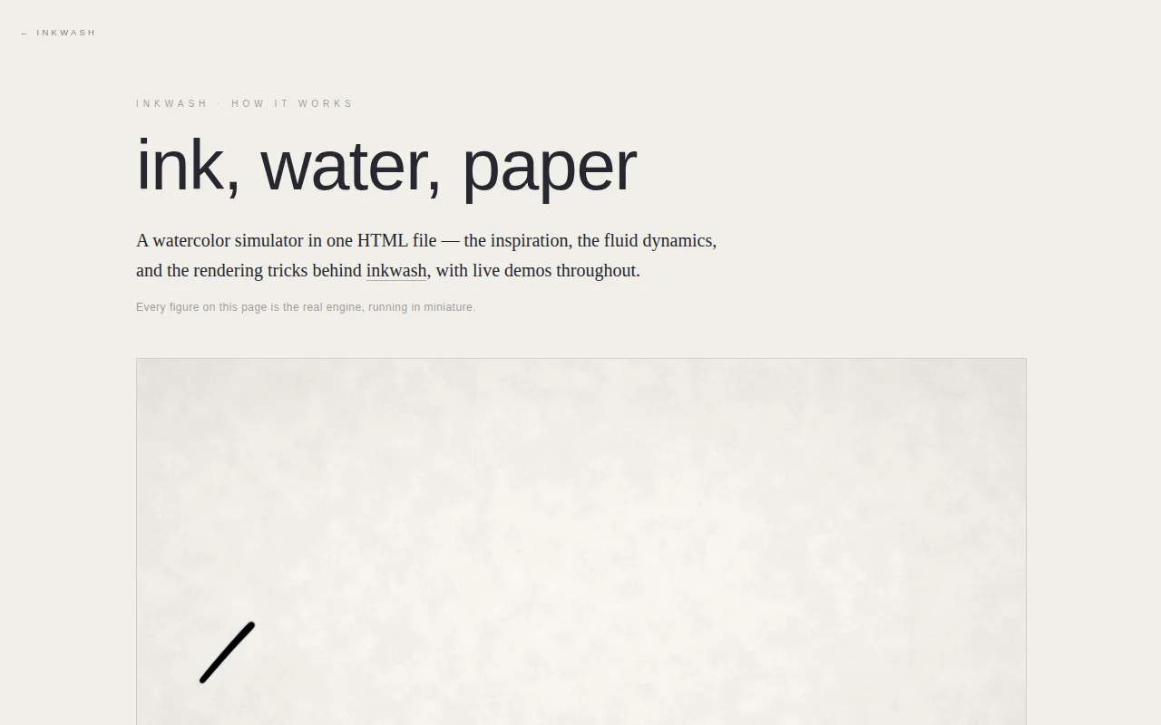 Inkwash, a watercolor sketching app and explanation