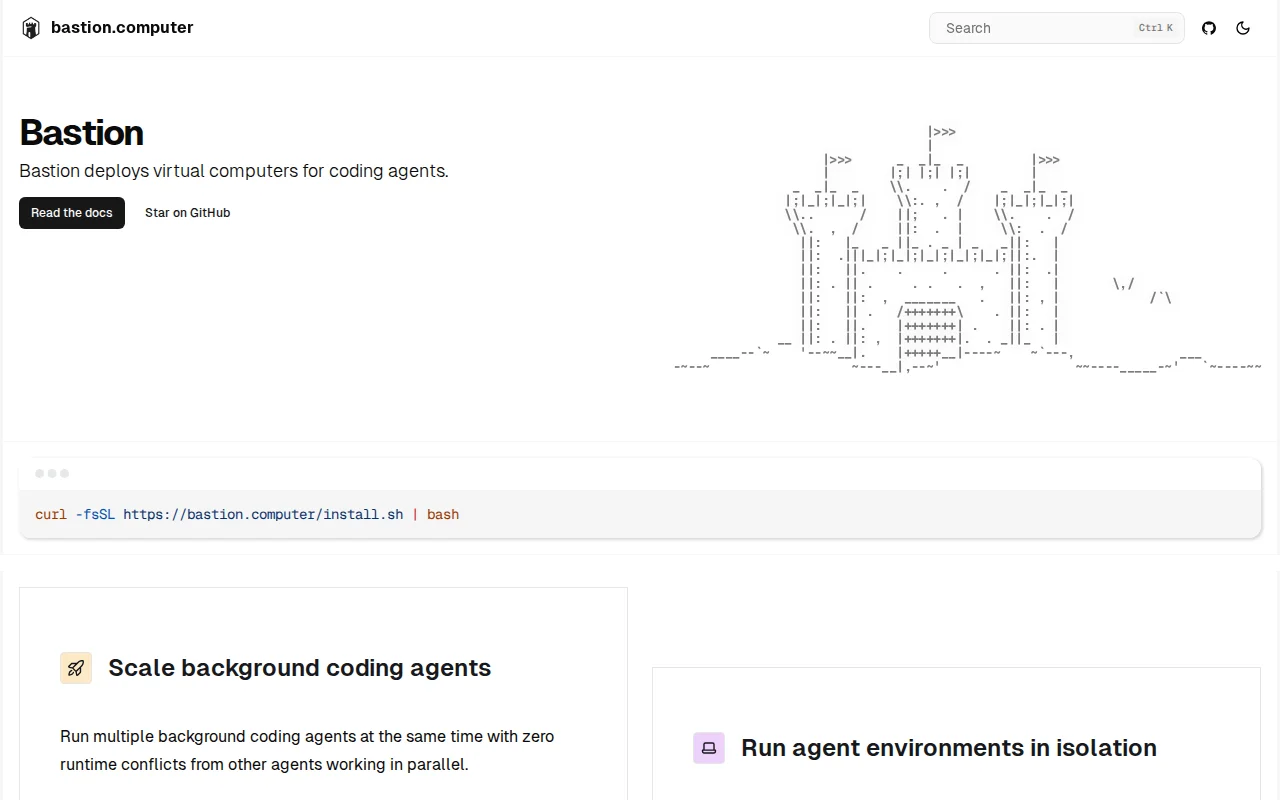 Bastion – isolated Linux VMs for background coding agents