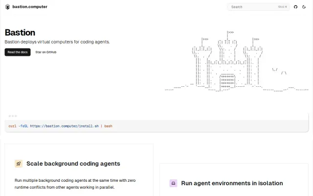Bastion – isolated Linux VMs for background coding agents