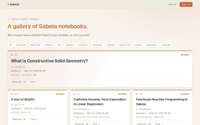 Sabela – A Reactive Notebook for Haskell