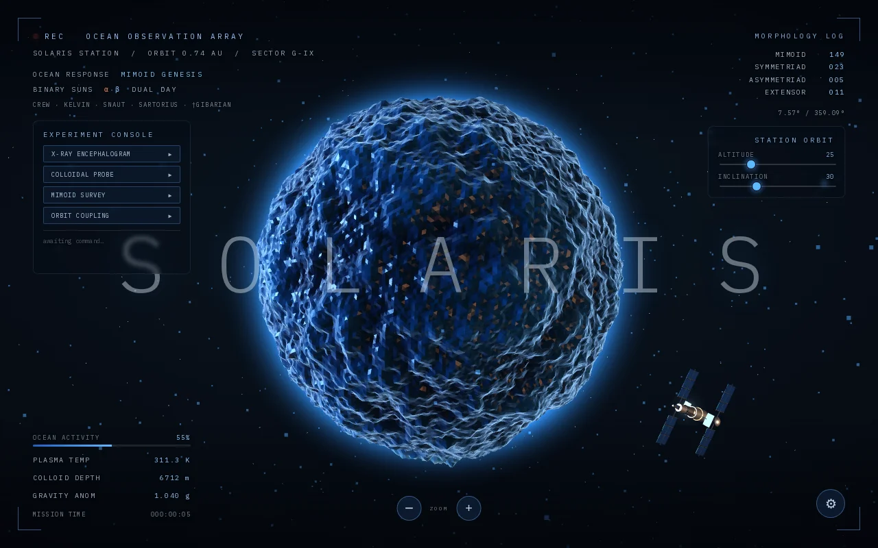 Solaris the Thinking Ocean Simulator