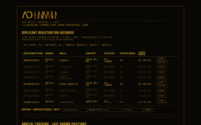 Replicant Detector with Datastar, Common Lisp, BKNR Datastore