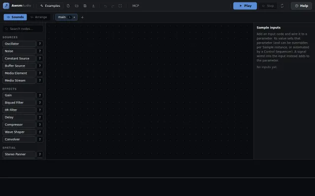 AwsmAudio – a WebAudio editor with native MCP