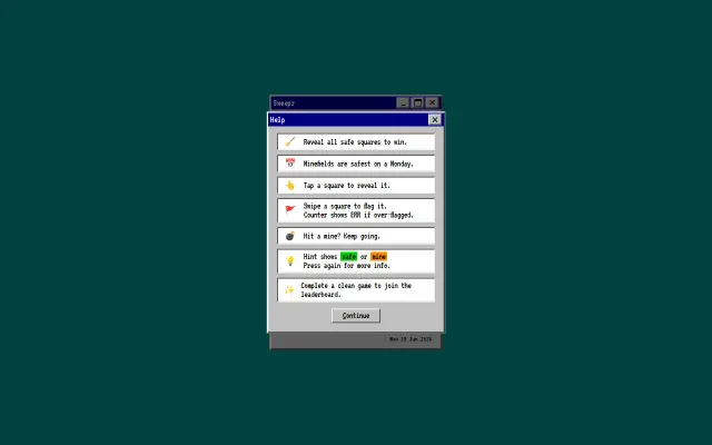 Sweepr – Daily Minesweeper with a guess-free board generator