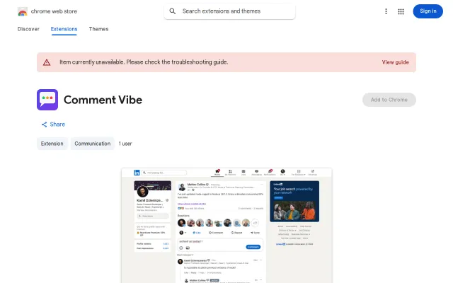 Comment Vibe – on-device tone check using Chrome's built-in AI