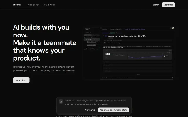 Kster.ai – Structured product context your coding agent reads over MCP