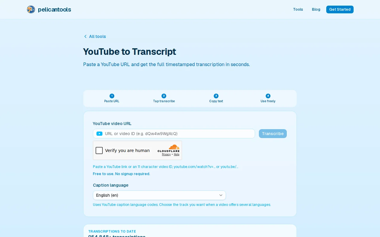 PDF Export YouTube Transcriptions