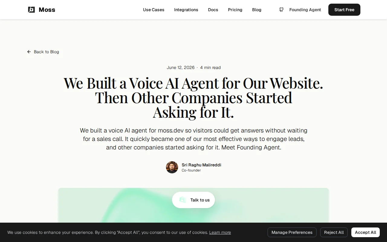 We put voice agent on our website, learned retrieval isn't bottleneck
