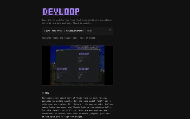 Devloop, a local code/review loop for Codex and Claude Code