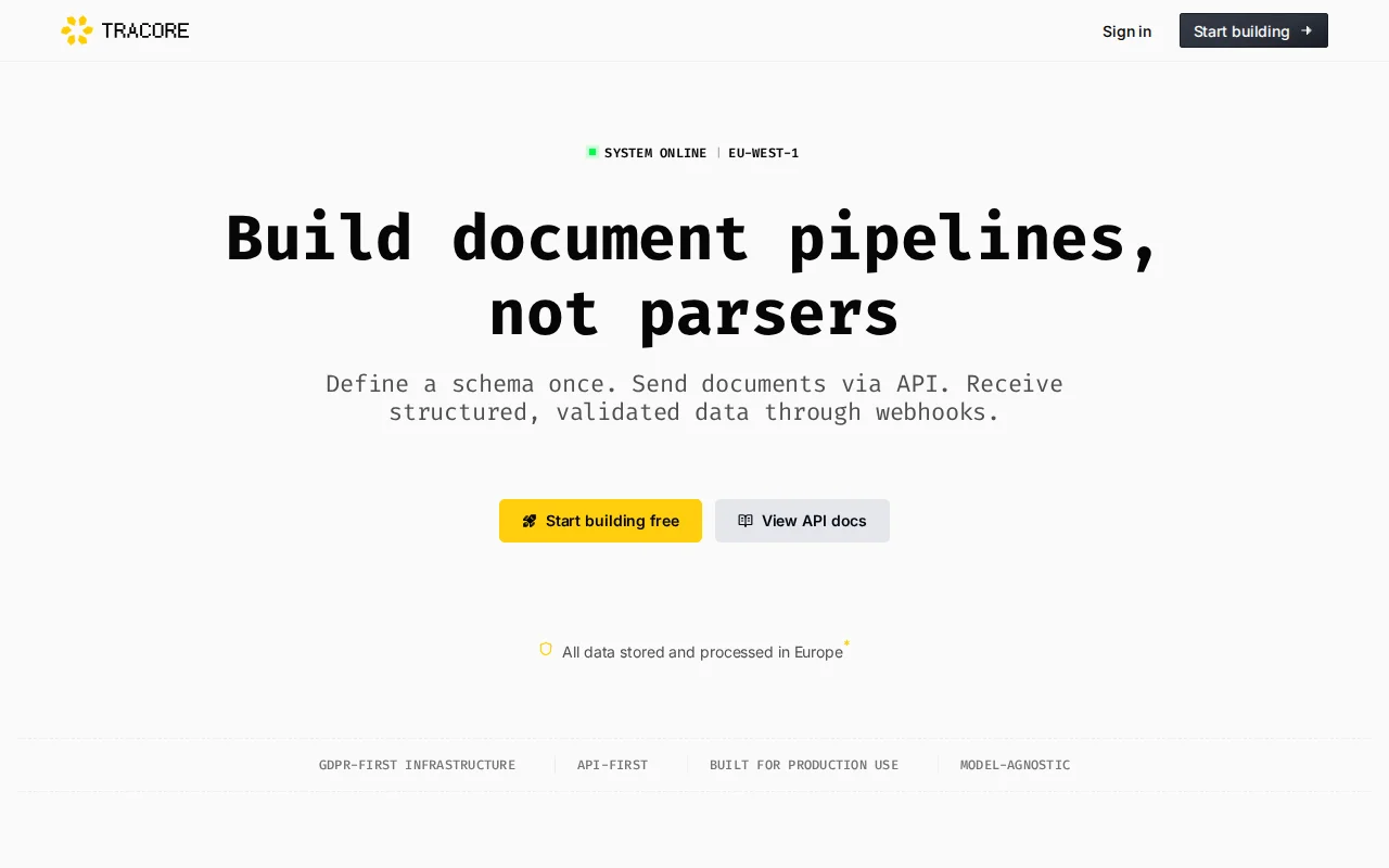 Tracore – We turned our resume parser into a document-to-JSON API