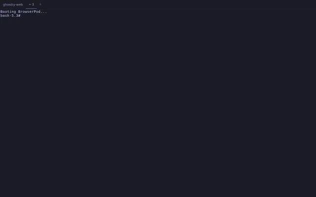 Ghostty in-browser with real client-side back end