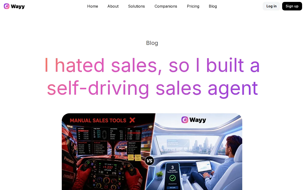 I hated sales, so I built a self-driving sales agent