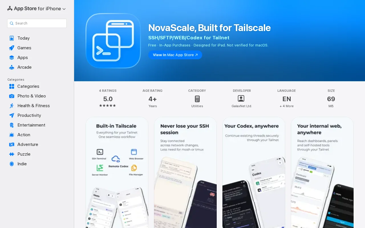 Alternative way to do remote codex via NovaScale with builtin Tailscale