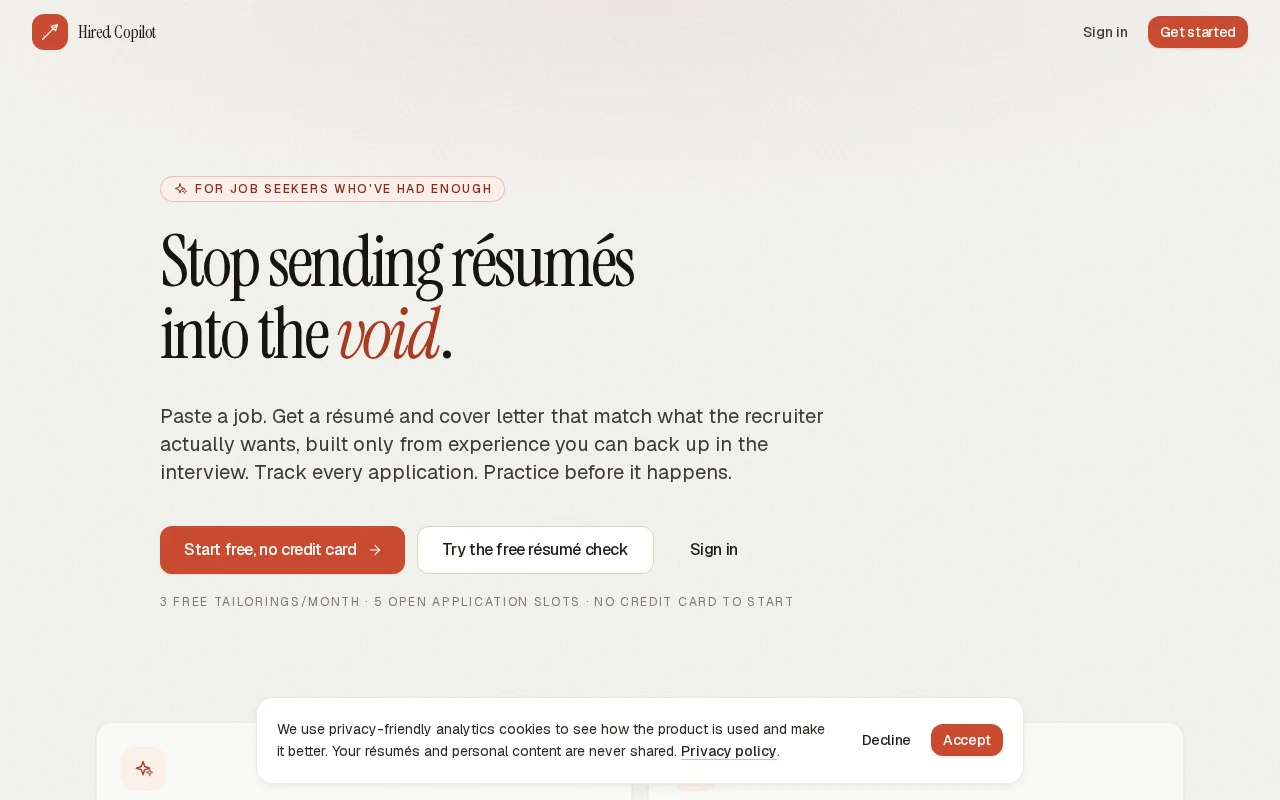 An AI resume tool that never invents experience you didn't have
