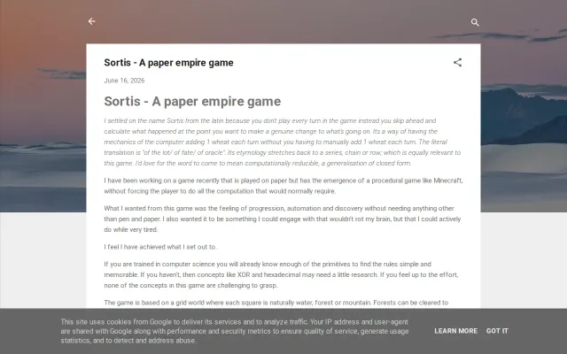 Pen and paper resource development game