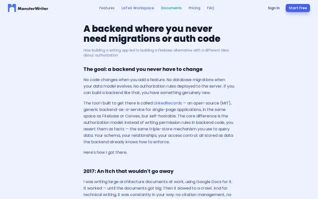 Almost all of MonsterWriter's back end is open source