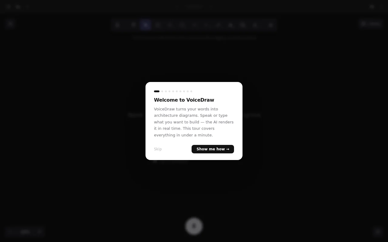 VoiceDraw – Talk system design out loud, the diagrams draw themselves