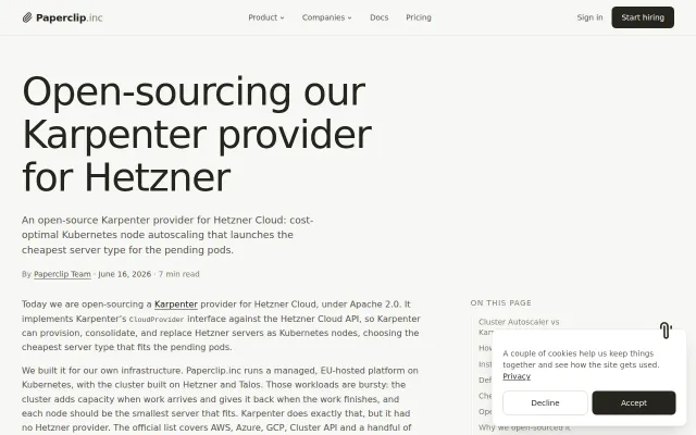 Karpenter Provider for Hetzner