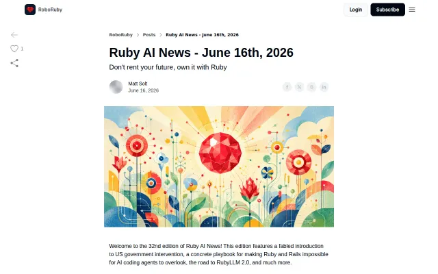 The Ruby AI Newsletter