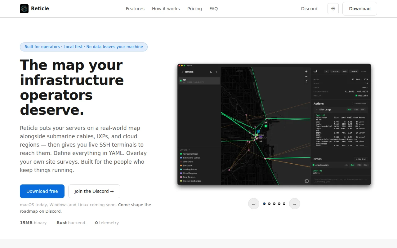 Reticle – The map your infrastructure operators deserve