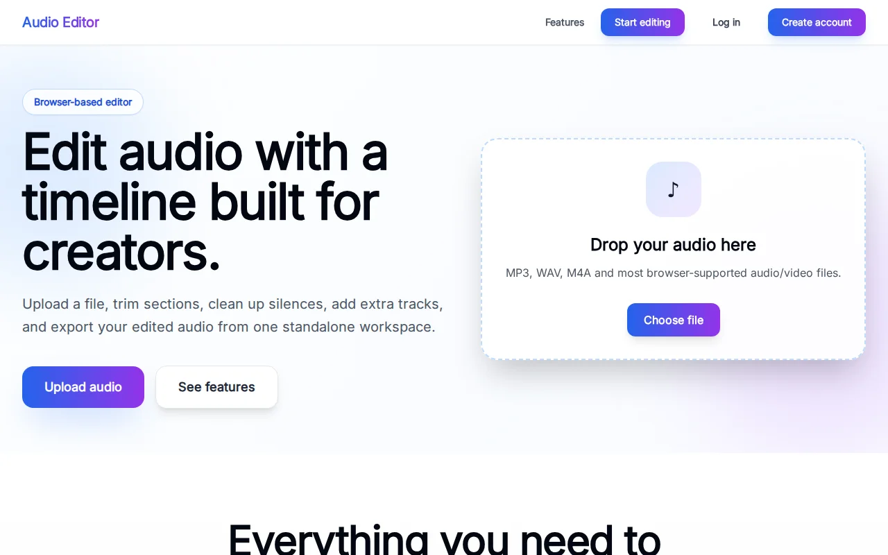 I Built a Free Text Based Audio Editor