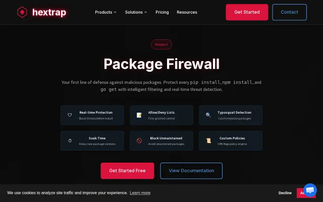 Hextrap – Package Firewall with OPA Policies and MCP Support