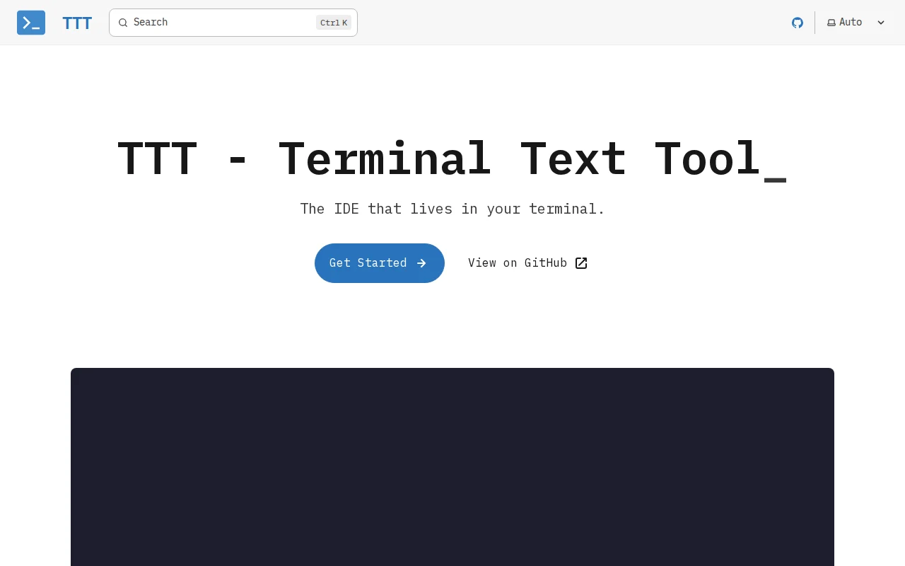 TTT – A terminal IDE with standard keybindings, no modal editing