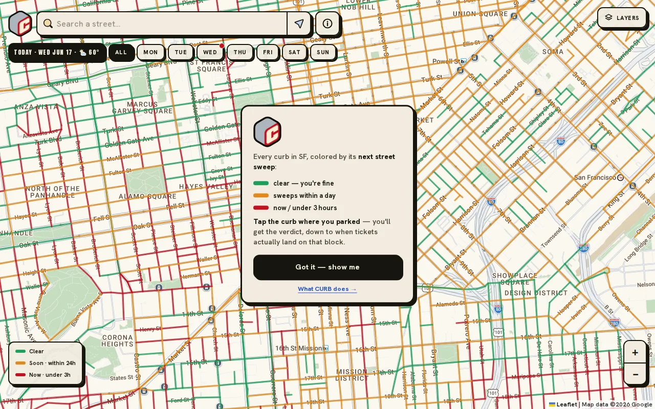 I matched 650k SF parking tickets to the block each was written on