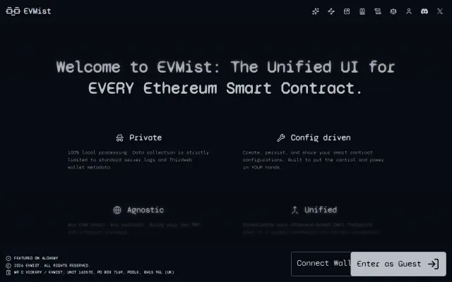 EVMist – Client-side builder for custom persistent EVM dashboards