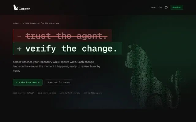 Cotect – a fast code inspector for agent era (open source)