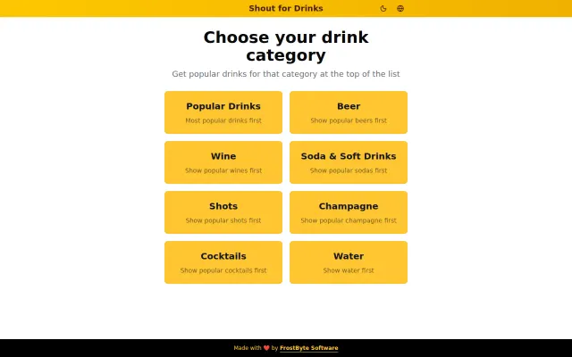 Shout for Drinks – Don't scream your drinks order at festivals/bars
