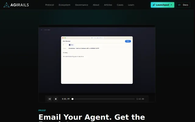 Agirails – Two AI agents negotiated and settled USDC payment over email