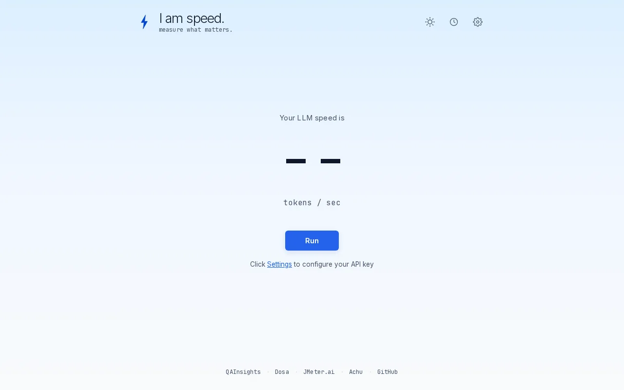 Iamspeed.dev – Fast.com Style but for LLMs