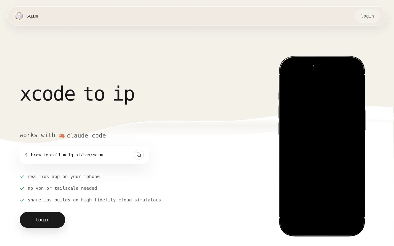 Sqim – install your iOS builds from Codex mobile without VPN