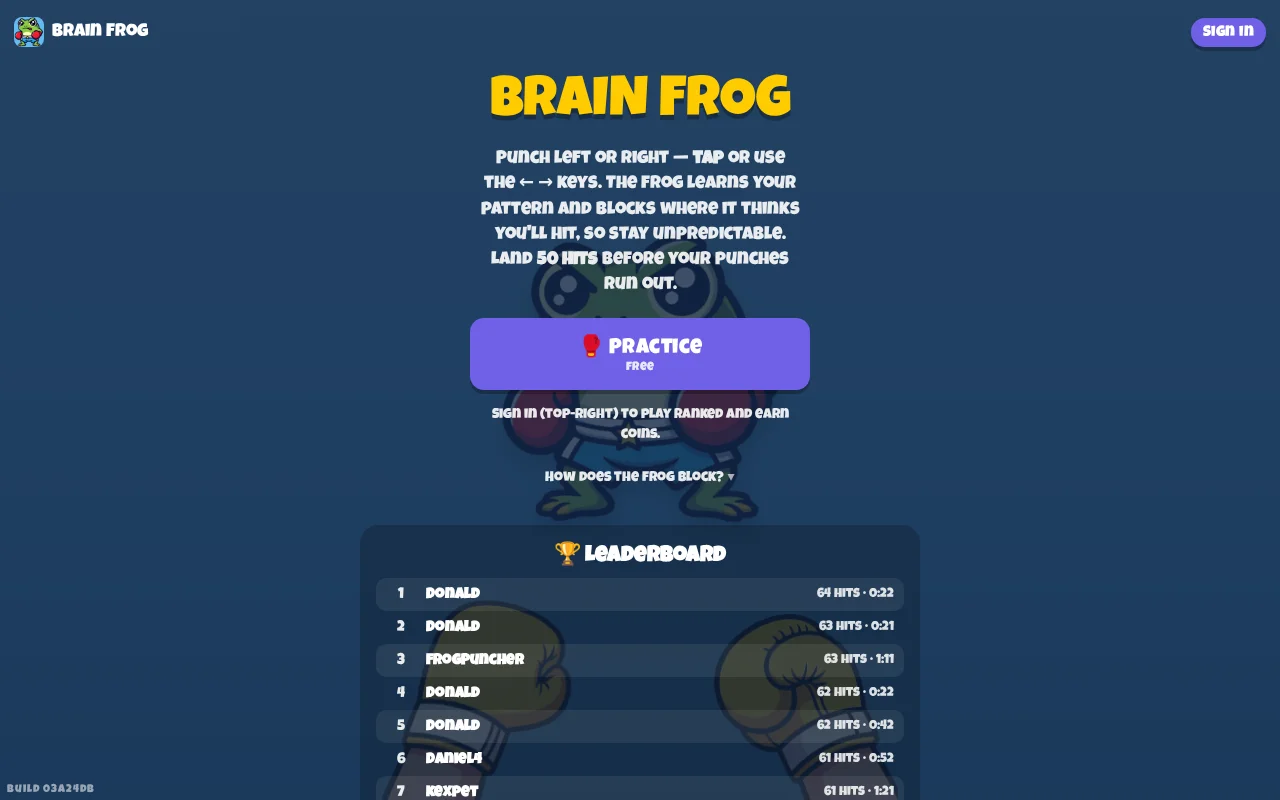 Brain Frog – Can you be random enough for 11 lines of JavaScript?