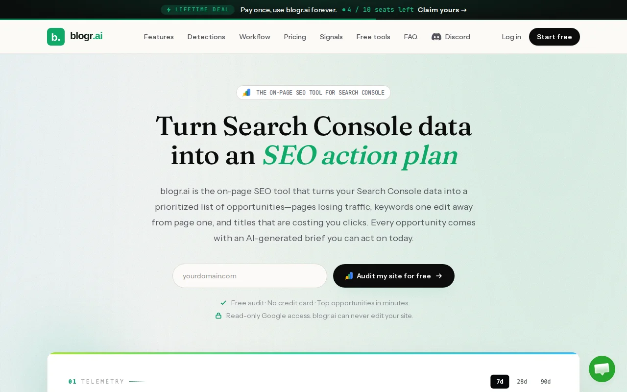 Created On-Page SEO Tool – AI Action Plans for Search Console Data