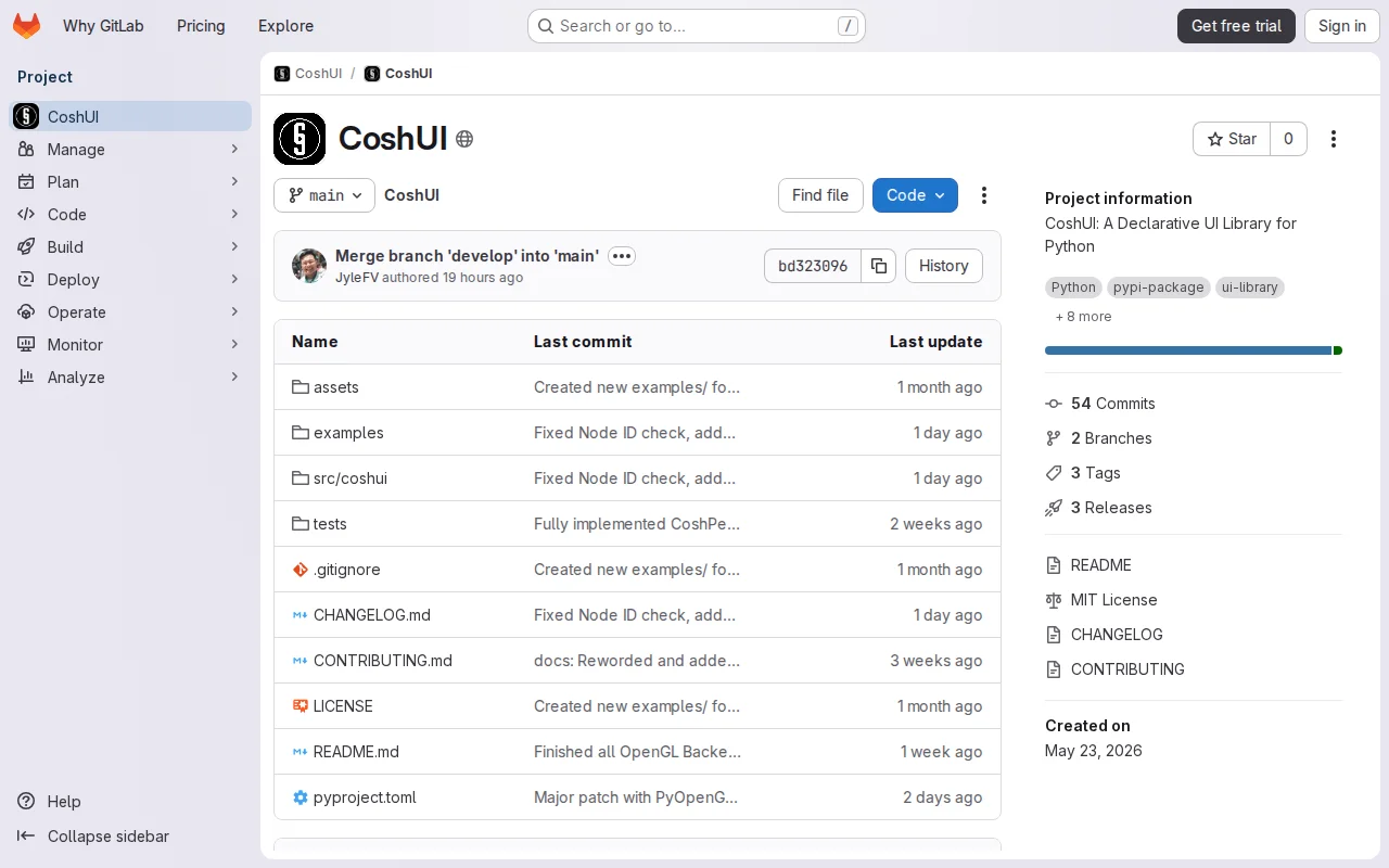 CoshUI – A backend-agnostic UI engine for Python game development