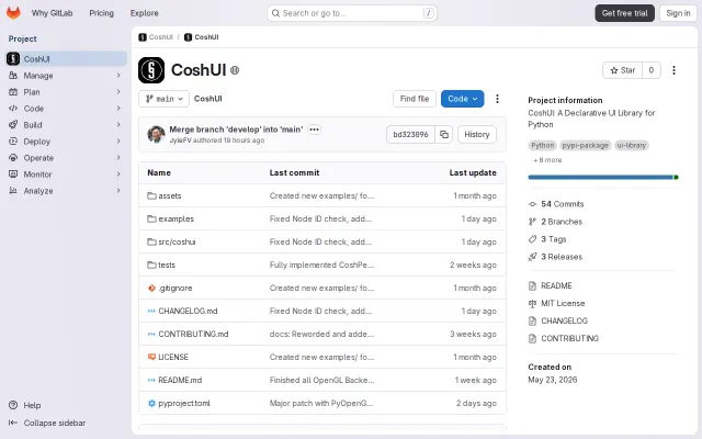 CoshUI – A backend-agnostic UI engine for Python game development