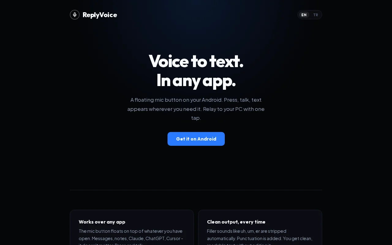 Voice typing on Android with accurate punctuation and code-switching