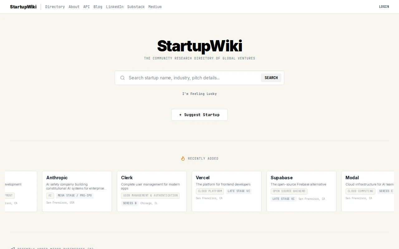 StartupWiki – A Free Alternative to Crunchbase
