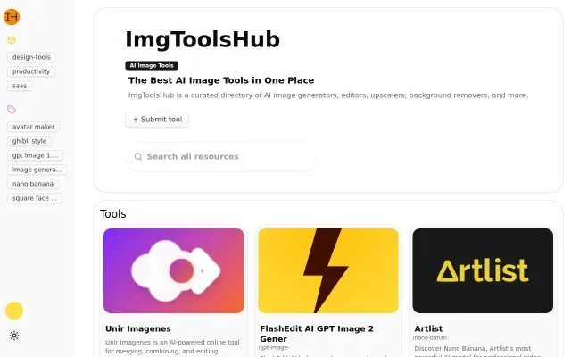 Image Tools Hub – A Curated Directory of AI Image Tools