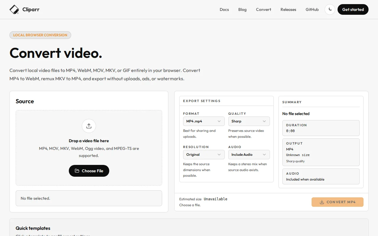 Browser-Based Video Converter