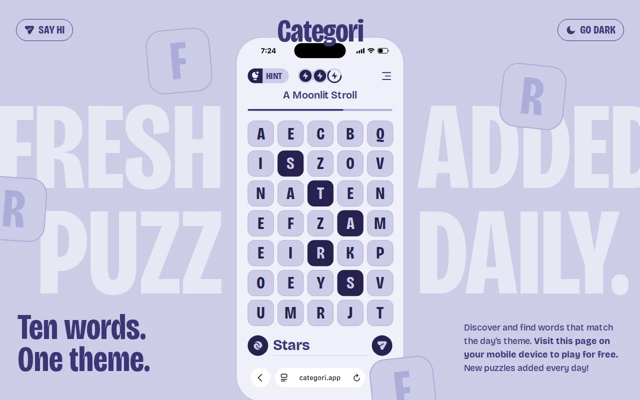 A 'boggle-like' daily word game