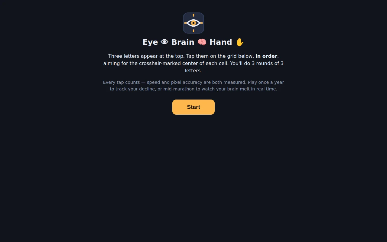 Eye-brain-hand – a quick neuro coordination and memory test