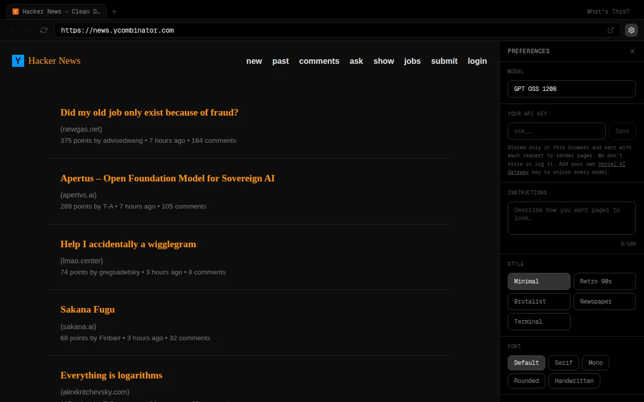 Browse the web your way