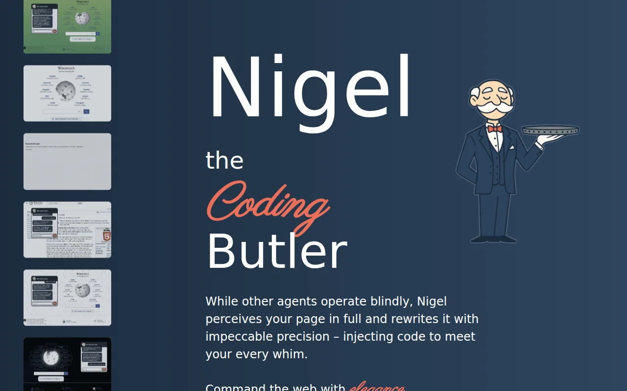 Nigel – A web-based assistant to navigate and alter Wikipedia